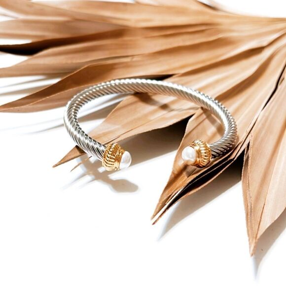 Textured silver bracelet #746 - Picture 2 of 4